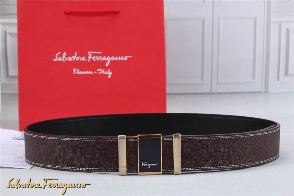 Ferragamo Gentle Monster leather belt with double gancini buckle GM008